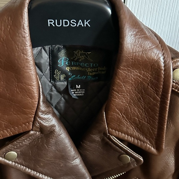 Men’s Schott Brown Leather Jacket 519 Size M - Picture 2 of 16